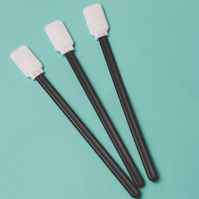 Black Handle Dacron Stick Flat Square Cleanroom Polyester Swab 714 Bebas Lint