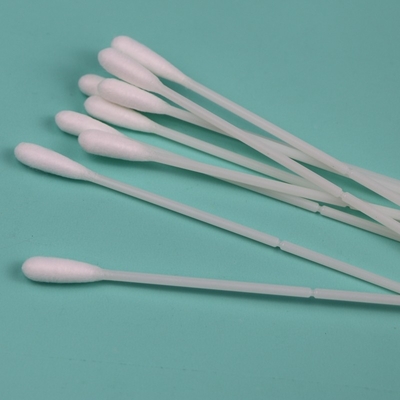 150mm ABS Stick Cotton Bud Swab Pengumpulan Sampel Oral Swab dengan Titik Patah