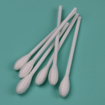 Aplikator Swab Kotton Bud Disposable 9.6mm Kepala Besar Bulat Dengan Genggam Plastik