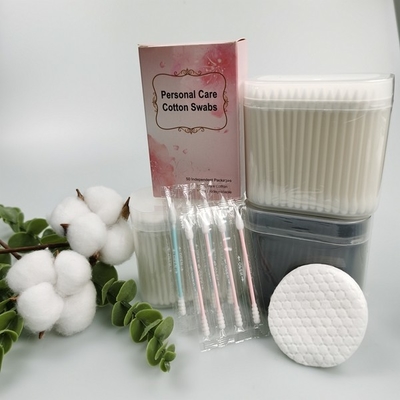 100/500pcs Bulk Makeup Cotton Pads - Hypoallergenic Round Non-woven Facial Pads dengan Travel Bag