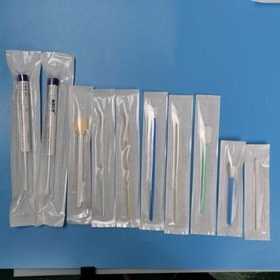 Disposable Steril Swab EO Disinfecting White Color Disesuaikan Sampling Swab
