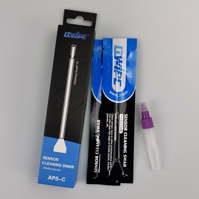 Lint Free Soft Sensor Cleaning Swabs for Camera Absorbent Mikrofiber Bentuk V Individu Dibungkus Paket
