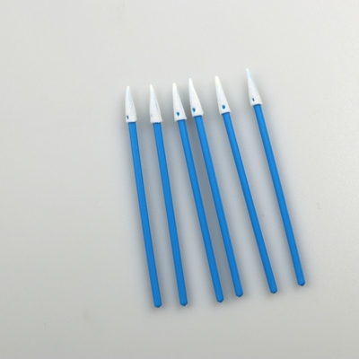 Kepala spons tajam menonjol 76mm Swabs busa Genggam biru Untuk pembersihan presisi