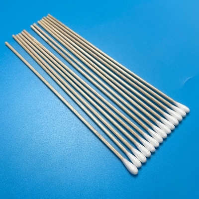 Swab Katun Kayu 150mm Panjang Sampel Pengumpulan Swab