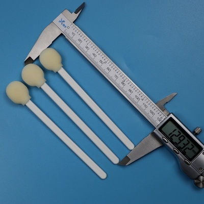 Disposable Putih PP Stick Bulat Sponge Stick Medical Lollipop Foam Swab Applicator