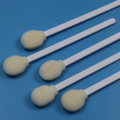 Disposable Putih PP Stick Bulat Sponge Stick Medical Lollipop Foam Swab Applicator