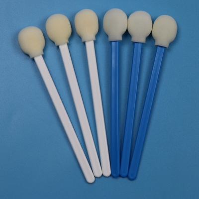 Disposable Putih PP Stick Bulat Sponge Stick Medical Lollipop Foam Swab Applicator