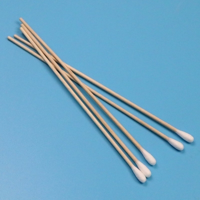 CA-006 Biodegradable Long Wooden Stick Kamar Bersih Q Tips Pembersih Swab Stik