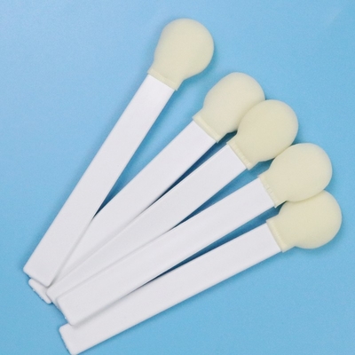 145mm Putih PP Stick 30mm Kepala Besar Bulat Sponge Stick Medical Foam Swab Applicator