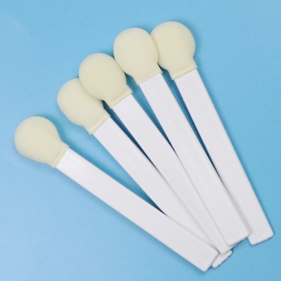 145mm Putih PP Stick 30mm Kepala Besar Bulat Sponge Stick Medical Foam Swab Applicator