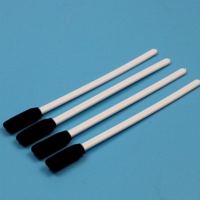 TX712 Lint Free Black Square Sponge Stick White Handle Rectangular Cleanroom Foam Swab untuk Pembersihan Printer