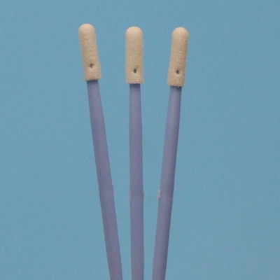 TX742 Lint Free Blue Handle Double Ended Mini Sponge Stick Compressed Small Cleanroom Foam Swab untuk Pembersihan Detil