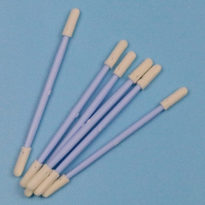 TX742 Lint Free Blue Handle Double Ended Mini Sponge Stick Compressed Small Cleanroom Foam Swab untuk Pembersihan Detil