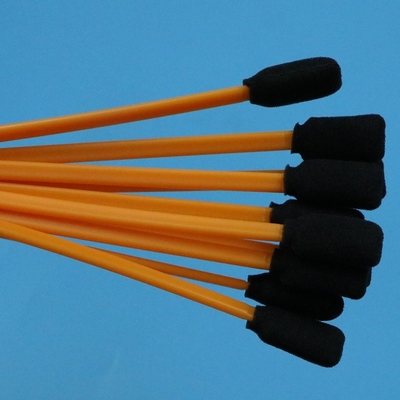 5 "Lint Free Black Sponge Swab Orange Stick Rectangular Cleanroom Foam Swab untuk Pembersihan Printer
