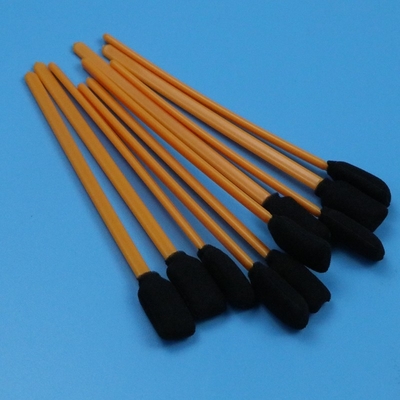 5 "Lint Free Black Sponge Swab Orange Stick Rectangular Cleanroom Foam Swab untuk Pembersihan Printer