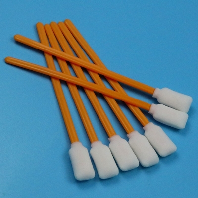5 " Lint Free Rectangular Foam Swab Orange Stick Inkjet Printer Pembersih Foam Swab untuk Cleanroom