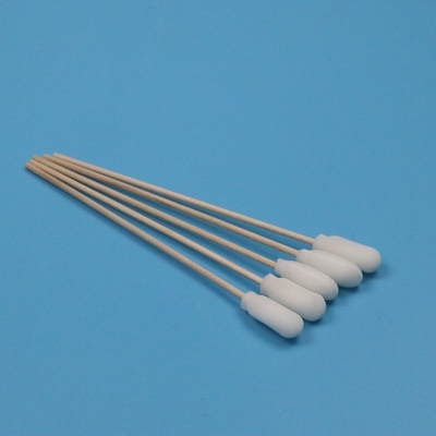 15cm Disposable Wooden Stick Sponge Stick Medical Foam Swab Applicator dengan Cotton Bud Inside