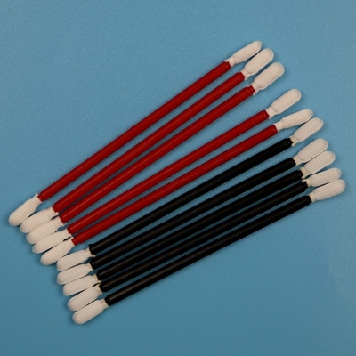 Lint Free Black Handle Double Ended Cleanroom Swab Car Cleaning Polyester Swab Stick