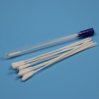 ABS Stick Disposable Flocked Nylon Oral Swab Steril Sampel Pengumpulan Swab