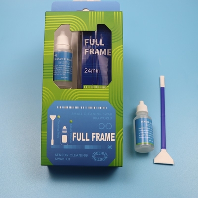 2 in 1 Lint Free Camera Cleaner Microfiber Sensor Swab Full Frame Camera Cleaning Kit dengan Cairan