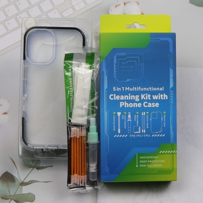 5 in 1 Pembersih Ponsel Swab Foam kecil Kit Pembersih Layar Ponsel Kit Pembersih Ponsel dengan Kasus Ponsel