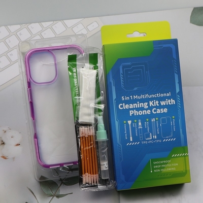 5 in 1 Pembersih Ponsel Swab Foam kecil Kit Pembersih Layar Ponsel Kit Pembersih Ponsel dengan Kasus Ponsel