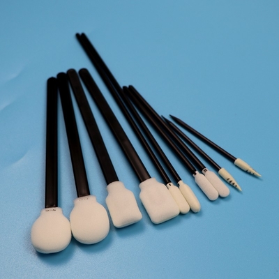 Portable Black Handle Sponge Foam Swab Precision Cleaning Swab Kit Kit Pembersih Mobil