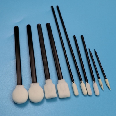 Portable Black Handle Sponge Foam Swab Precision Cleaning Swab Kit Kit Pembersih Mobil