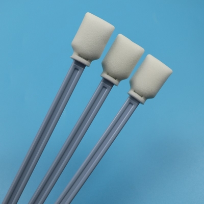 228mm Lint Free Blue Long Handle Swab Ruang Bersih persegi panjang Swab Foam Printer Format Besar