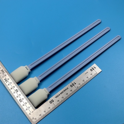 228mm Lint Free Blue Long Handle Swab Ruang Bersih persegi panjang Swab Foam Printer Format Besar