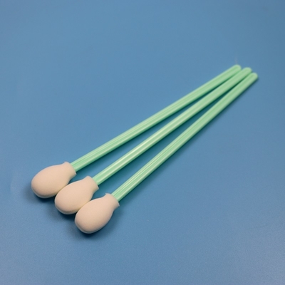 180mm Lint Free Extra Long Handle Round Sponge Cleanroom Swab Printer Pembersih Swab busa Bulat
