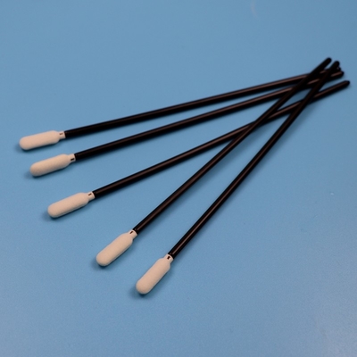 TX740 Lint Bebas 6,5 " Panjang Black Handle Sponge Cleanroom Swab Mobil Pembersih Swab busa