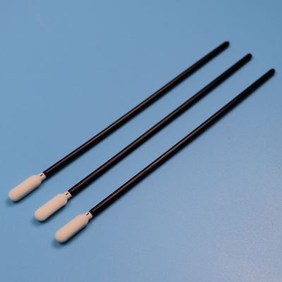 TX740 Lint Bebas 6,5 " Panjang Black Handle Sponge Cleanroom Swab Mobil Pembersih Swab busa