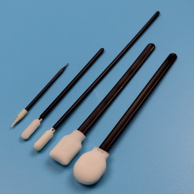 Portable Lint Free Sponge Detailing Swab Precision Cleaning Care Care Foam Swab dengan Handle Hitam
