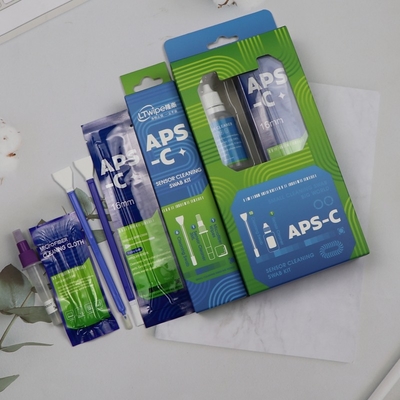 3 In 1 Portable Double Ended Microfiber Sensor Swab Kit Pembersihan Kamera APS-C Dengan Solusi