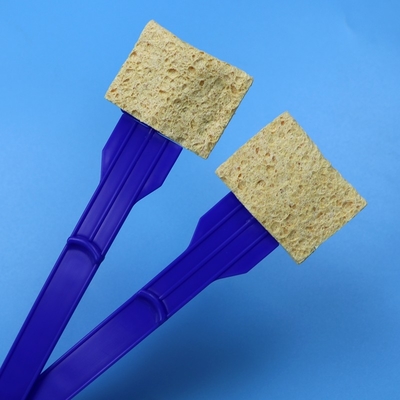 Sampel permukaan lingkungan dengan penyerapan tinggi Swab busa Cellulose Stick Mounted Sponge Swab untuk laboratorium
