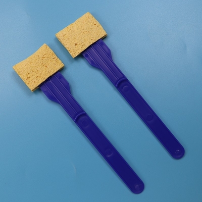 Sampel permukaan lingkungan dengan penyerapan tinggi Swab busa Cellulose Stick Mounted Sponge Swab untuk laboratorium