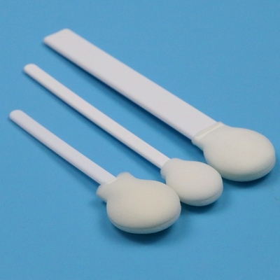 108mm Satu kali pakai Putih PP Stick 30mm Kepala Besar Bulat Sponge Stick Medical Circular Foam Swab Applicator