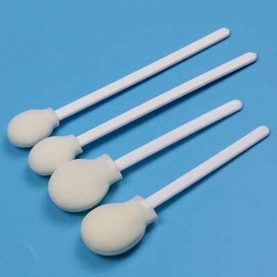 108mm Satu kali pakai Putih PP Stick 30mm Kepala Besar Bulat Sponge Stick Medical Circular Foam Swab Applicator