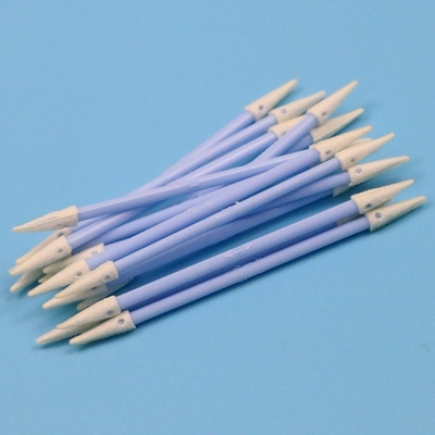 Blue Handle Double Ended Pointed Sponge Detail Swab Precision Cleaning Foam Swab untuk Kamar Bersih