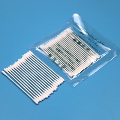 Eco Friendly Paper Stick 3,2mm Kecil Bulat Qtips Kamar Bersih Swab Katun Bud Dengan Kepala Ganda
