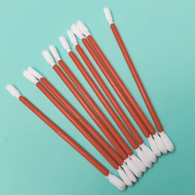 Lint Free Double Twisted Head Cleanroom Microfiber Detail Swab Pembersih Mobil Polyester Swab