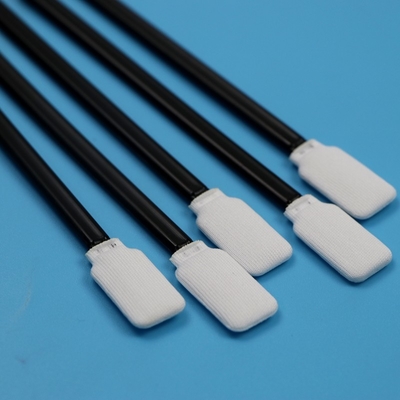 Lint Free Black Handle Flat Square Cleanroom Swab Car Cleaning Polyester Swab Untuk Pemeliharaan Printer
