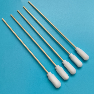 720 Tongkat Kayu Biodegradable Penutup Busa Aplikator Cotton Swab Swab Pembersih Presisi untuk Lab