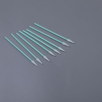 Swab Polyester Titik tajam untuk Elektronik Lensa Optik PCB Keyboard Gap Cleaning High Absorbency 75mm