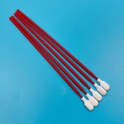 761 Lint Free Red Handle Microfiber Swab Car Cleaning Detailing Swab Cleanroom Polyester Swab untuk Pembersihan Semikonduktor