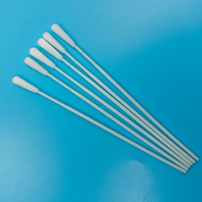 ABS Stick Disposable Flocked Nylon Sampling Swab Oral Swab Steril Sampel Pengumpulan Swab dengan Pengemasan Individu