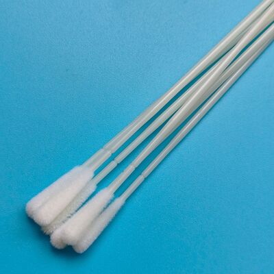 ABS Stick Disposable Flocked Nylon Sampling Swab Oral Swab Steril Sampel Pengumpulan Swab dengan Pengemasan Individu