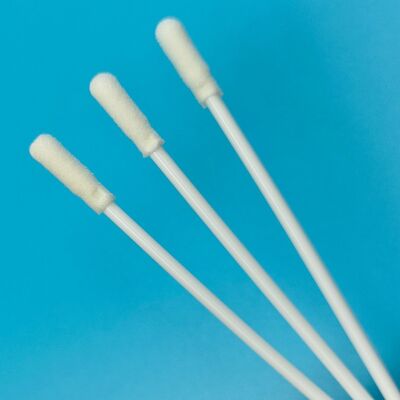 8cm Disposable White PP Stick Steril Foam Tip Swab Permukaan Sampling Swab Oral Swab Sampel Pengumpulan Swab dengan Pengemasan Individu
