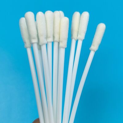 8cm Disposable White PP Stick Steril Foam Tip Swab Permukaan Sampling Swab Oral Swab Sampel Pengumpulan Swab dengan Pengemasan Individu